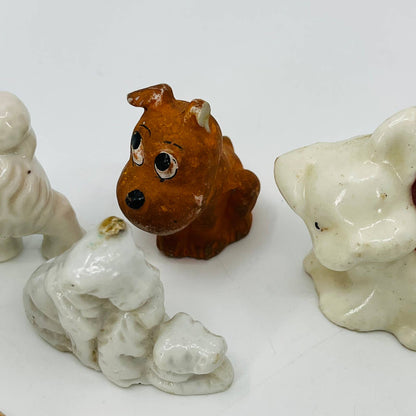HUGE Lot of 11 Mini Dog Figurines Porcelain Ceramic 1 - 3” TC5