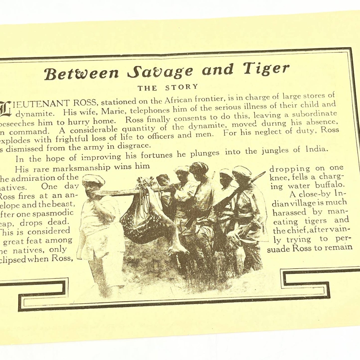 1914 Between SAVAGE and TIGER GEO. KLEINE ATTRACTIONS Bijou Knoxville AB8