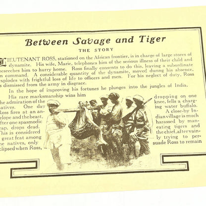 1914 Between SAVAGE and TIGER GEO. KLEINE ATTRACTIONS Bijou Knoxville AB8