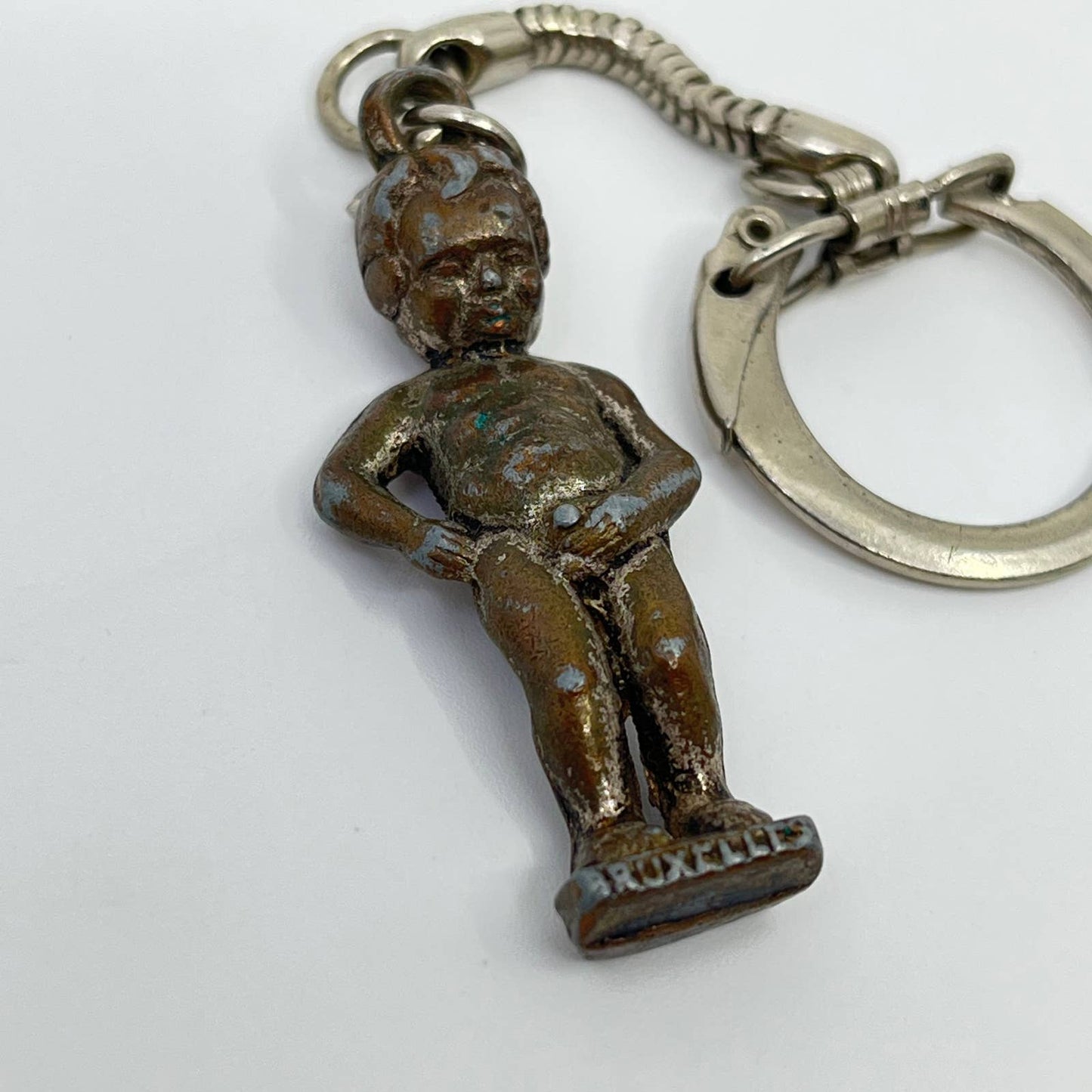 Vintage Manneken Pis Metal Keychain SC3