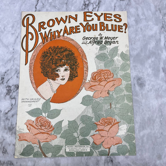 1925 Brown Eyes Why Are You Blue George W Meyer Alfred Bryan Sheet Music V39-4