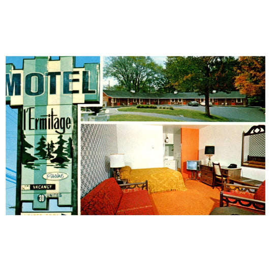Motel L'Ermitage Sherbrooke Quebec Canada - Postcard TJ8-1