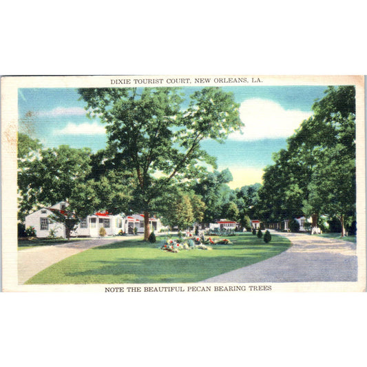 Dixie Tourist Court New Orleans Louisiana 1938- Original Postcard TJ7-RP2