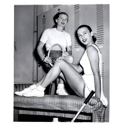 1956 Original Press Photo Women's Tennis Gussy Moran Pauline Betz Addie ~8x10" AD2