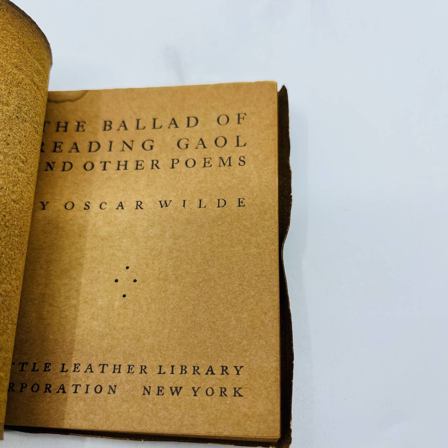 c1915 Little Leather Library Book THE BALLAD OF READING GAOL Oscar Wilde TC5