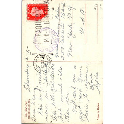 Dutch Costumes Leeland 1948 Original Postcard P2-4