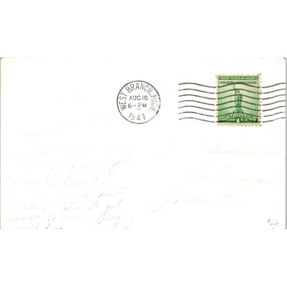 Clear Lake West Branch MI 1948 RPPC Original Postcard P2-7