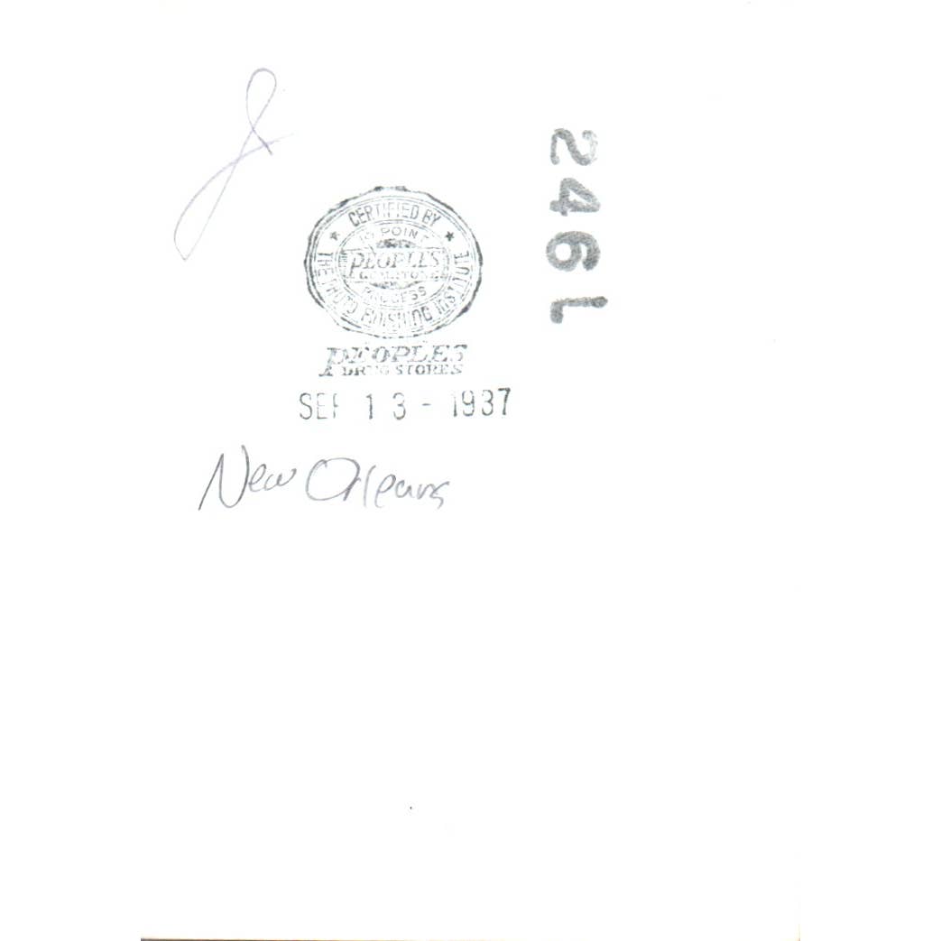 c1937 Photo, Negative of African American Man New Orleans LA 2.5x3.5 TJ9-PG7