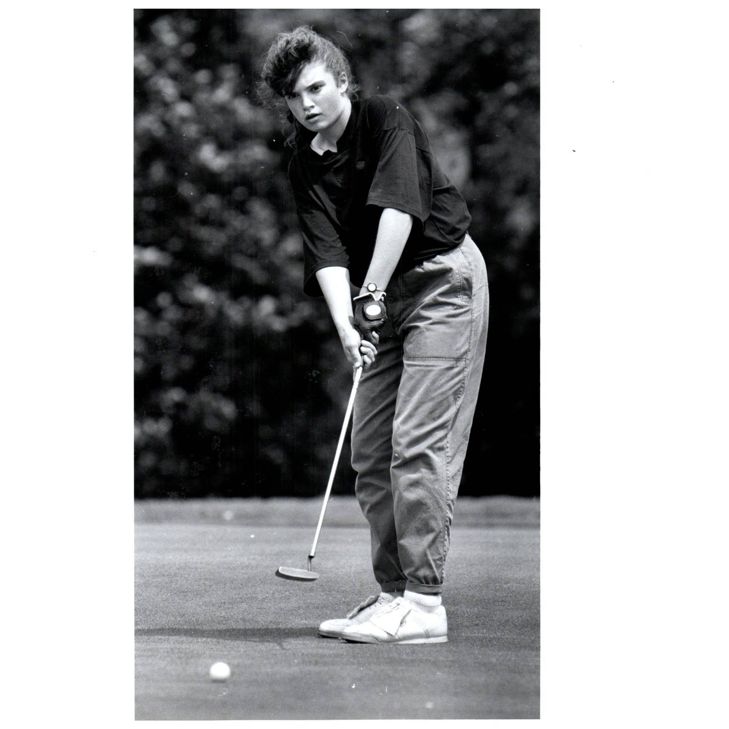 1992 Original Press Photo MA State Golf Championship Jen Webster ~8x10 AD1