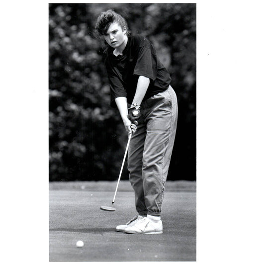 1992 Original Press Photo MA State Golf Championship Jen Webster ~8x10 AD1