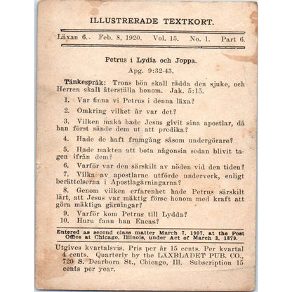1920 Christian GERMAN Lesson Picture Card Jesus Gives Health and Life SE5