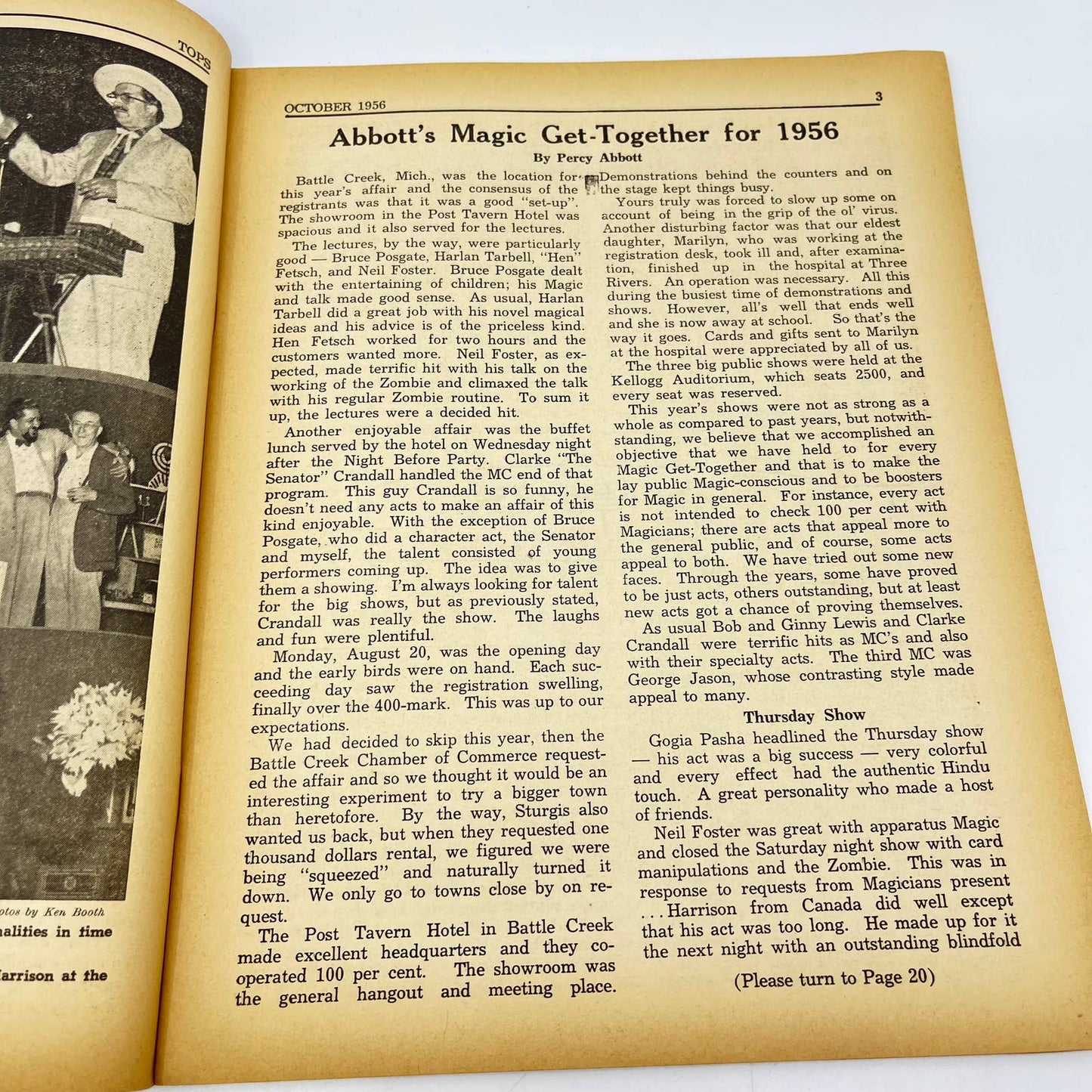 1956 October - Tops Magazine of Magic - Tricks Magicians TF7