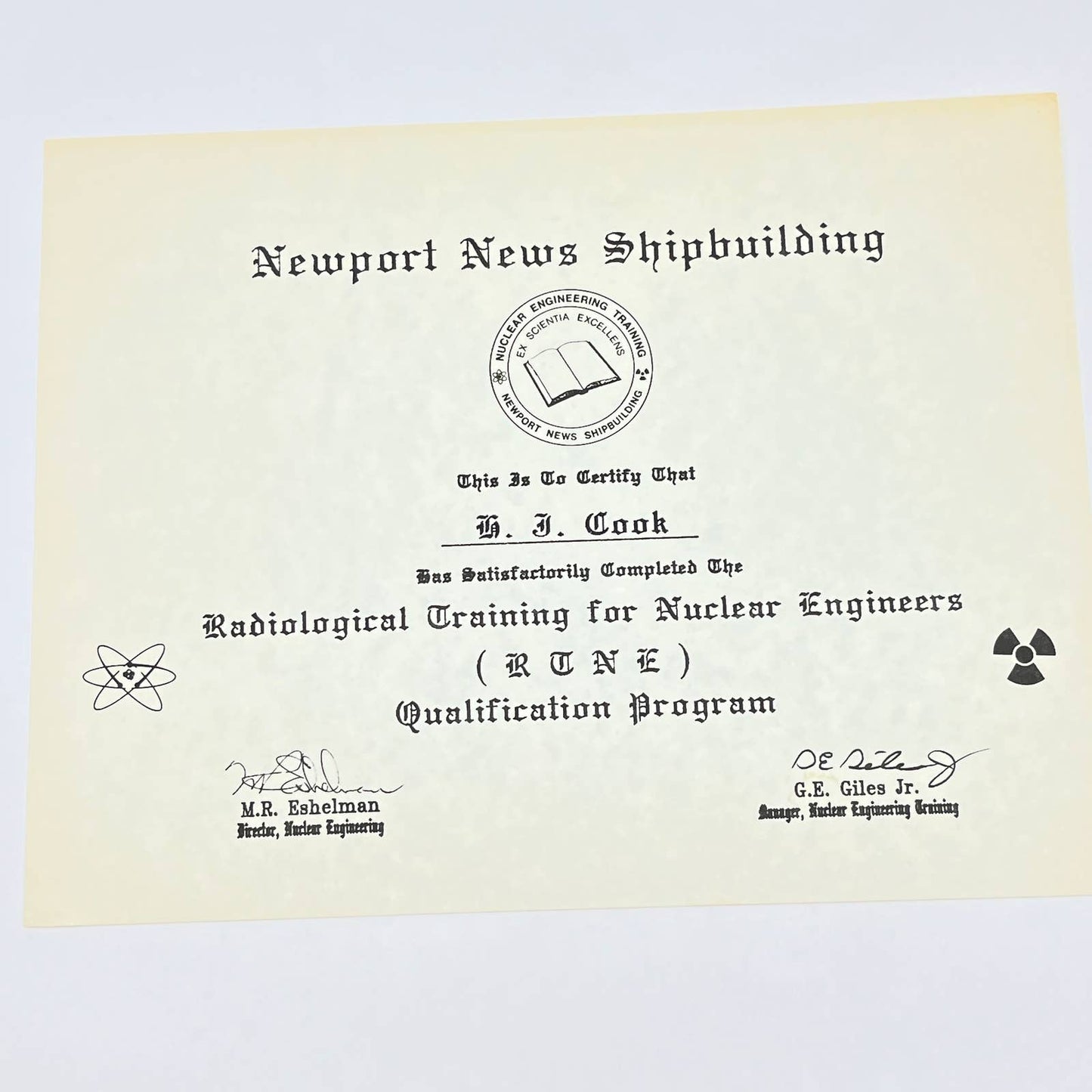 1960s Newport News Shipbuilding Radiological Training for Nuclear Engines AB8