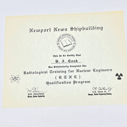 1960s Newport News Shipbuilding Radiological Training for Nuclear Engines AB8