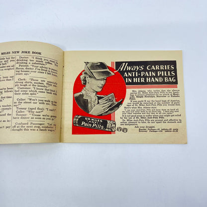 1930s Joke Book Seltzer Nervine Tablets Quack Medicine Dr Miles TC6