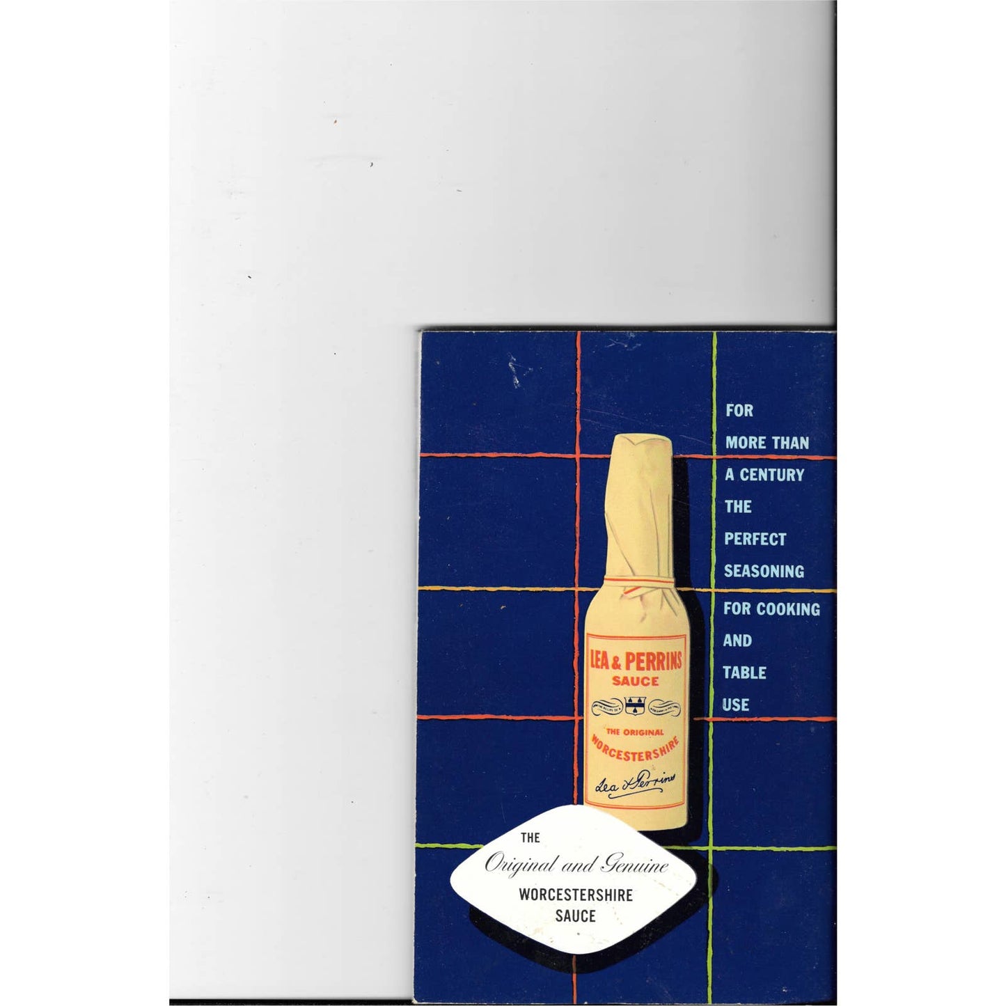 1952 Dishes Men Like / Softcover Cookbook Lea & Perrins Worchestire Sauce TJ7