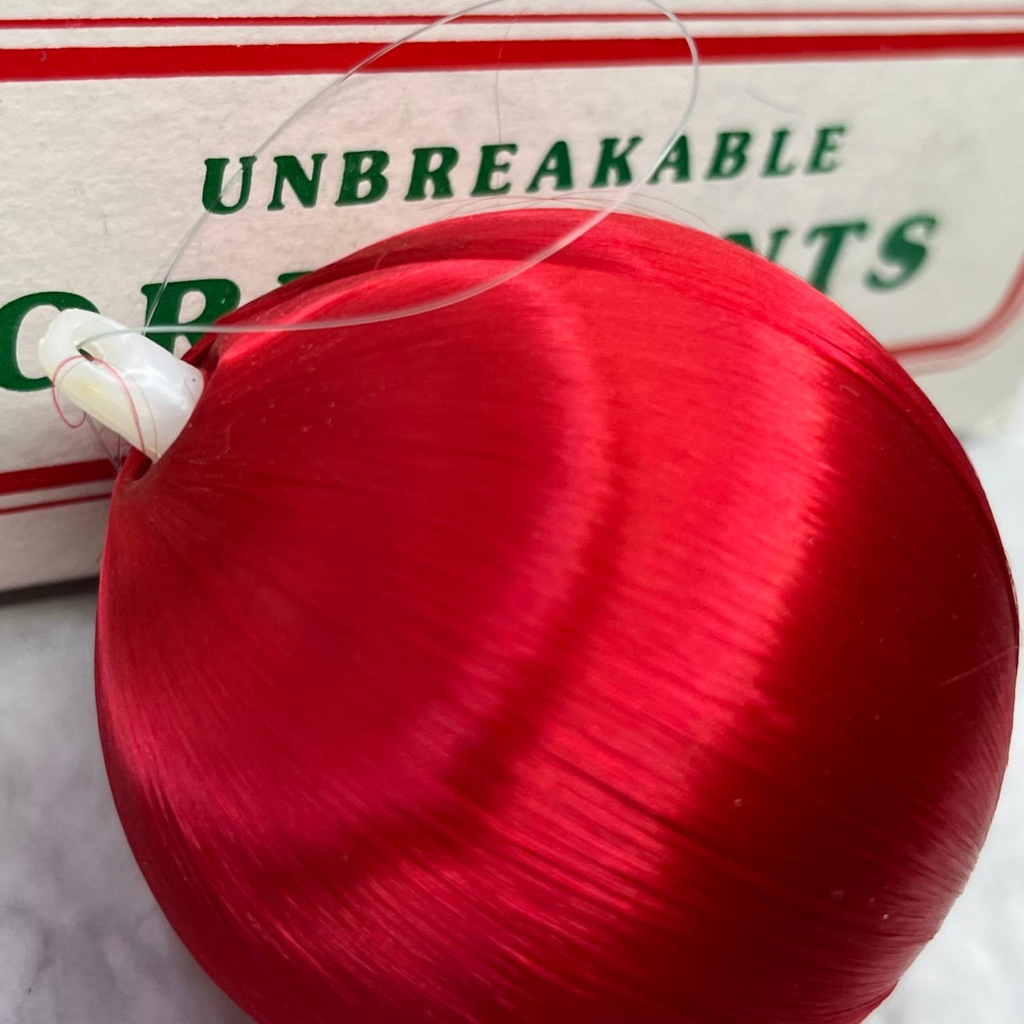 Vintage Essex Franke Co Unbreakable Ornaments Bok of 12 Red Blue OT1