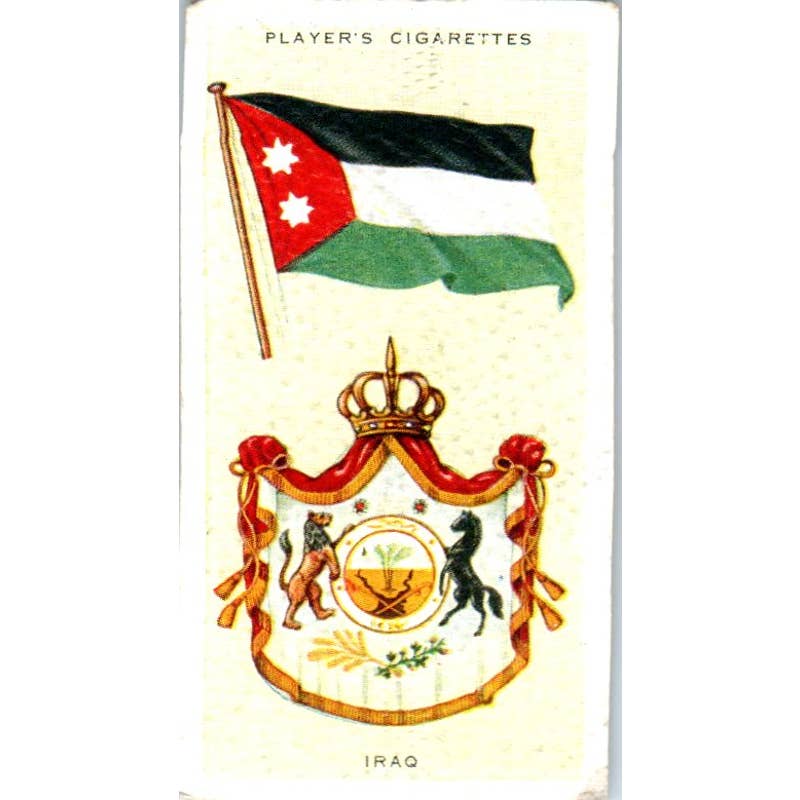 1936 Player's Cigarette Card National Flags and Arms #23 Iraq SE5