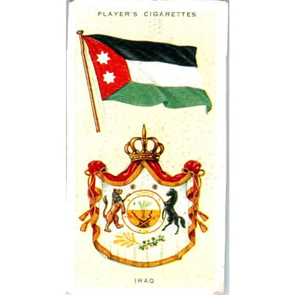 1936 Player's Cigarette Card National Flags and Arms #23 Iraq SE5