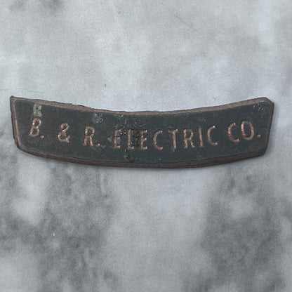 Vintage Printing Letterpress Printers Block Plate B&R Electric Co. SE840