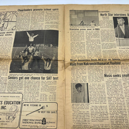 1972 Oshkosh North High School Northstar School Newspaper FIRST ISSUE TI6-17