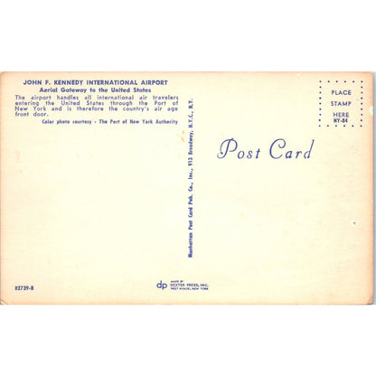 JFK International Airport 1960s - Original Postcard TJ9-P1