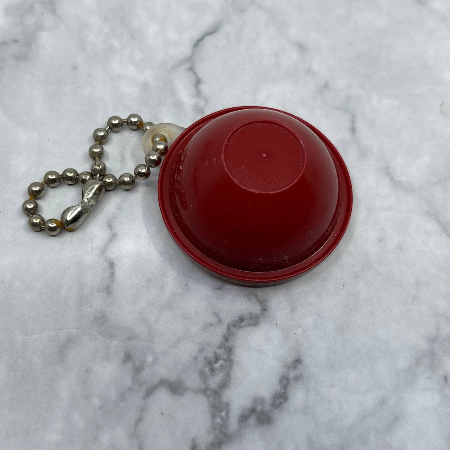 Vintage Tupperware Mini Bowl Keychain 1307-4 RED 1 1/2” SE7