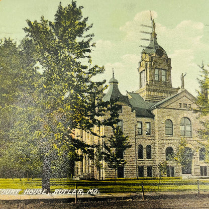 1908 Postcard Bates County Courthouse Butler MO PA8