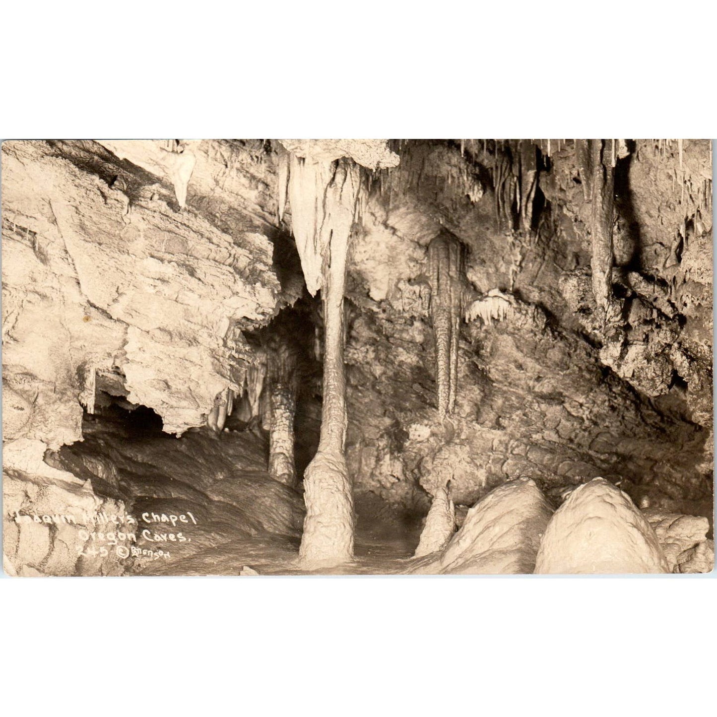 Vintage RPPC Postcard Joaquin Miller's Chapel Oregon Caves EA3