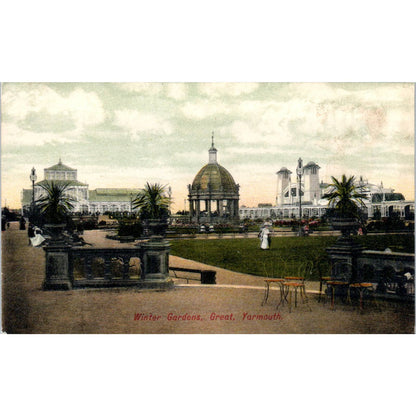 Winter Gardens, Great, Yarmouth Original Postcard TK1-21