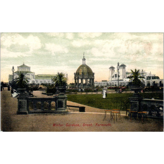 Winter Gardens, Great, Yarmouth Original Postcard TK1-21