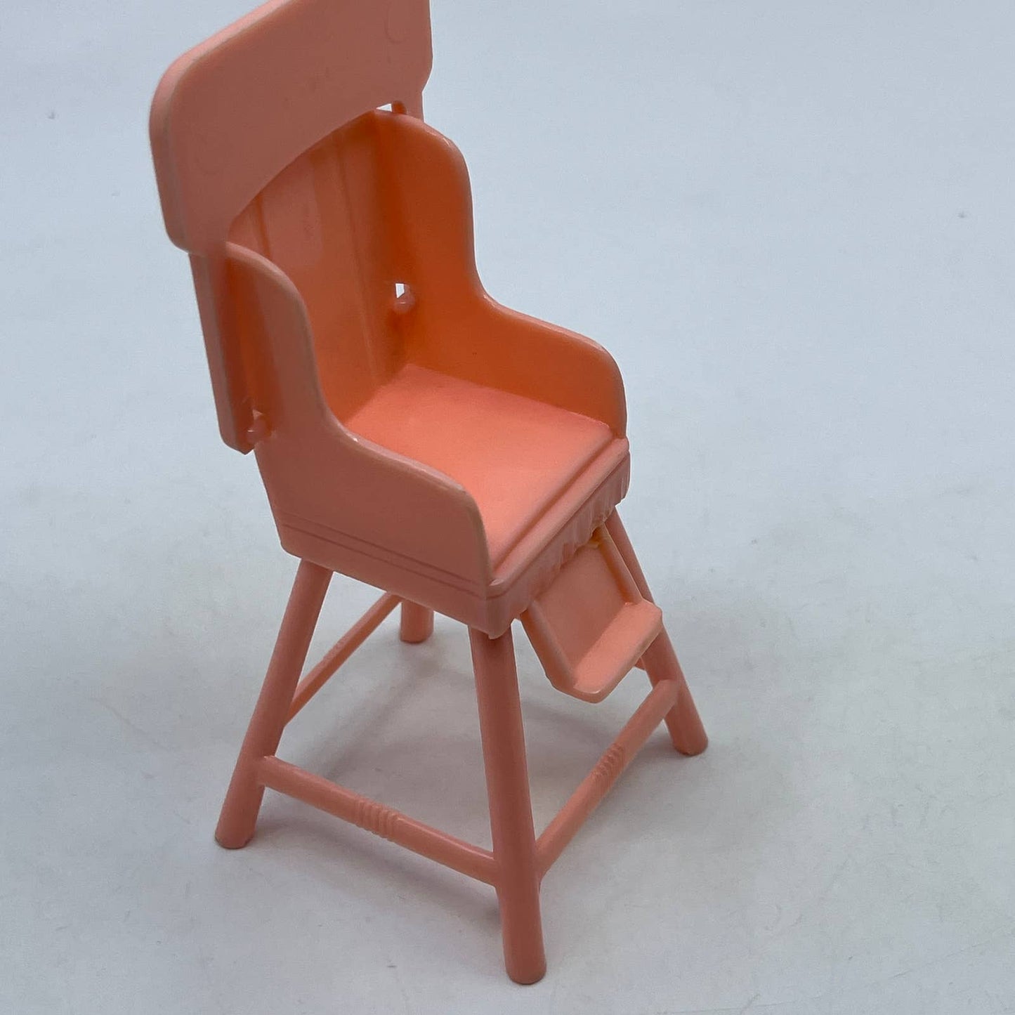 Vintage MCM Ideal High Chair Pink Dollhouse Furniture 4” TD2