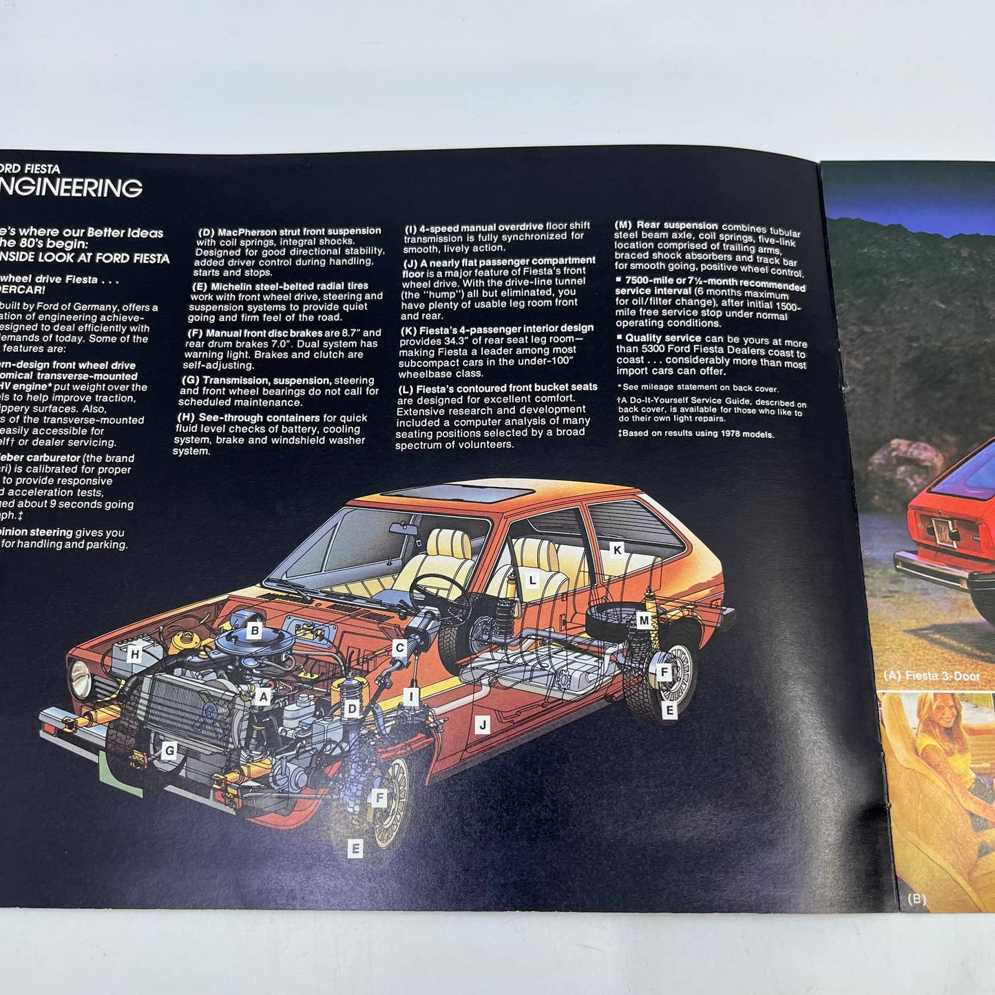 1980 Ford Fiesta Original Dealer New Car Showroom Brochure TH8