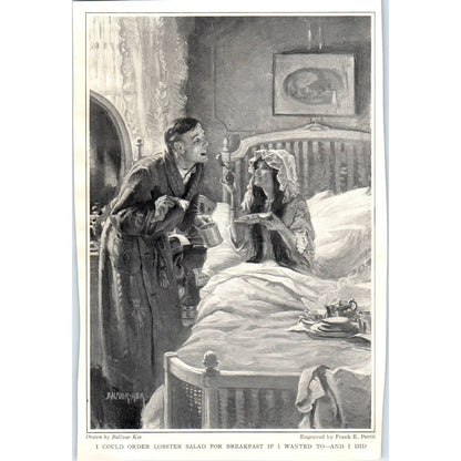 c1920 Harper's Print - Kerr I Could Order Lobster Salad For Breakfast TD8-H1