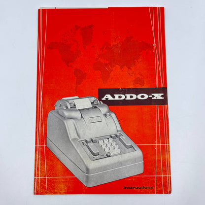 Vintage Addo-X Adding Machine Instruction Manual Malmö Sweden D8