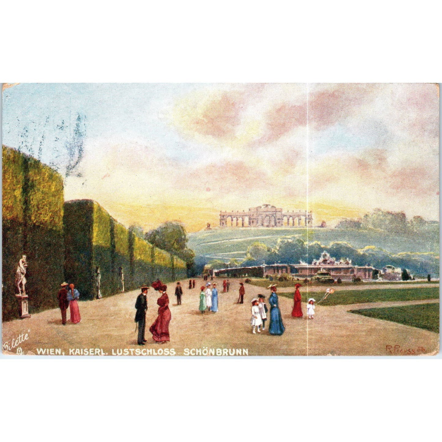Emperor of Austria Summer Residence Raphael Tuck Oilette Postcard TK1-P14