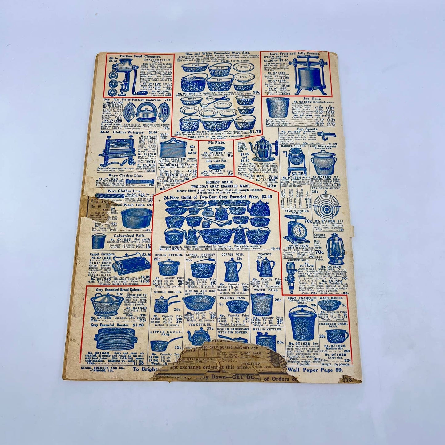 RARE Sears 1913 Jan/Feb White Goods Sale Catalog Sears Roebuck TF7