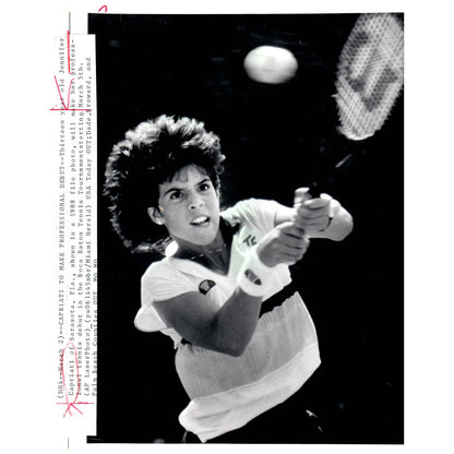 1988 Original Press Photo Women's Tennis Jennifer Capriati Pro Debut ~8x10" AD2