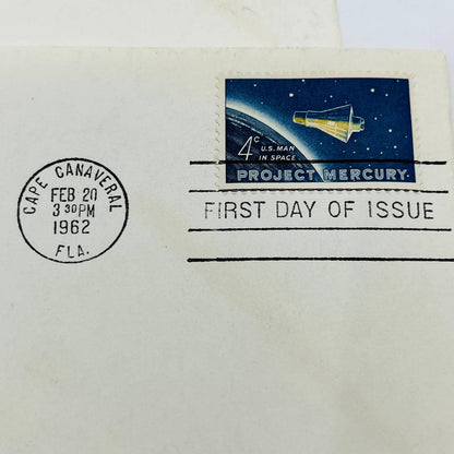 1962 Project Mercury First Day Issue Envelope - Cape Canaveral Stamp Lot of 2 D1