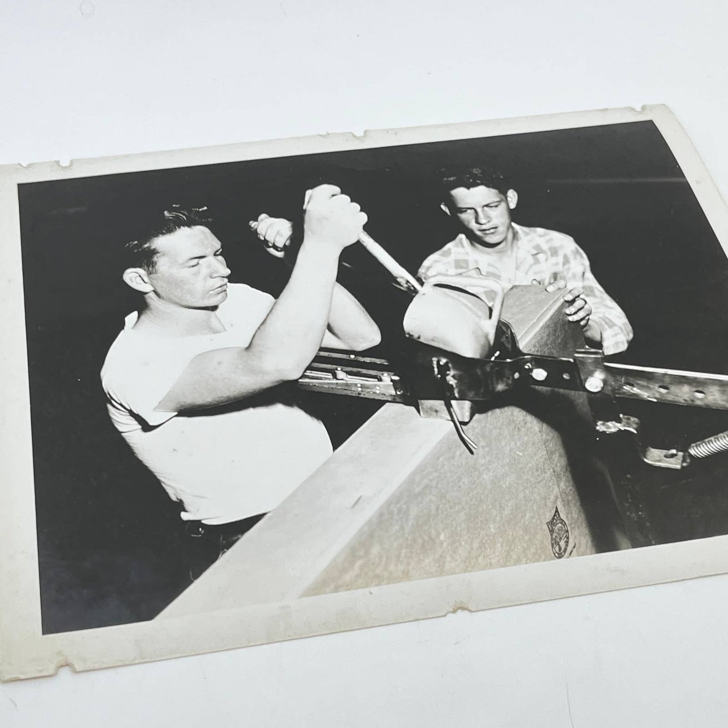 1940s Assembly Line Manufacturing Photo Boys Working Chicago IL AA7-30