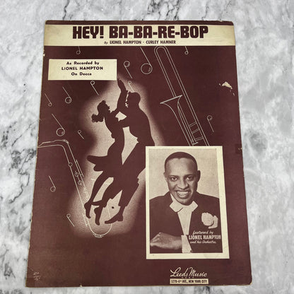 Sheet Music 1946 LIONEL HAMPTON "HEY! BA-BA-RE-BOP" BIG BAND LEADER Vintage V41-2