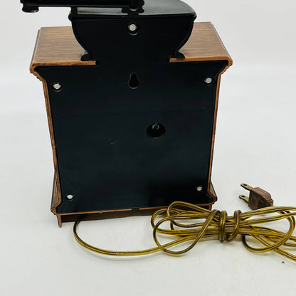 Vintage Spartus Resin Wall Clock Coffee Grinder Design WORKS 8 x 5.5” TC5
