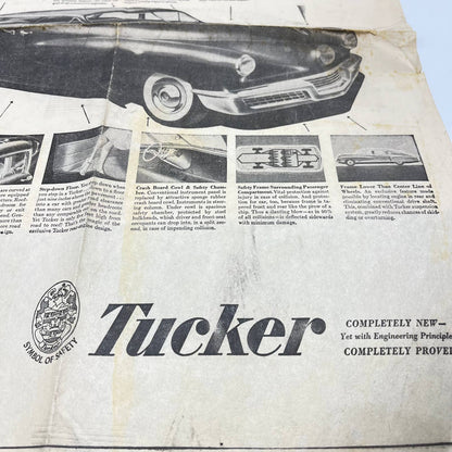 Rare Original Full Page Tucker Automobile Newspaper Ad Milwaukee WI TF9