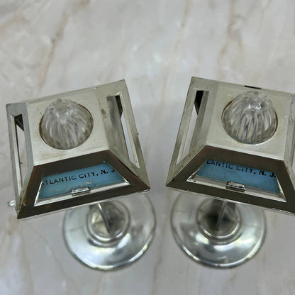 Celluloid Lamp Post Streetlight Salt Pepper Shakers Atlantic City NJ TC5-S1
