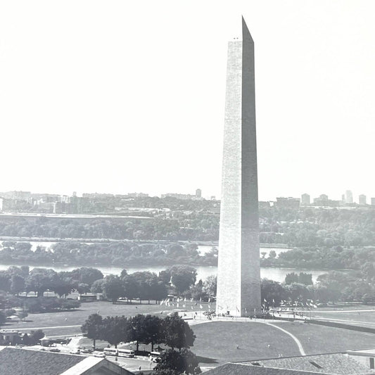 Vtg Original Art B&W Photo Washington Monument Randolph Allen Kennedy 11x14 FL4