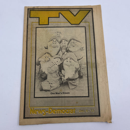 1981 Dec 6 Bellville IL News-Democrat TV Listings Magazine One Man's Dream L4-1