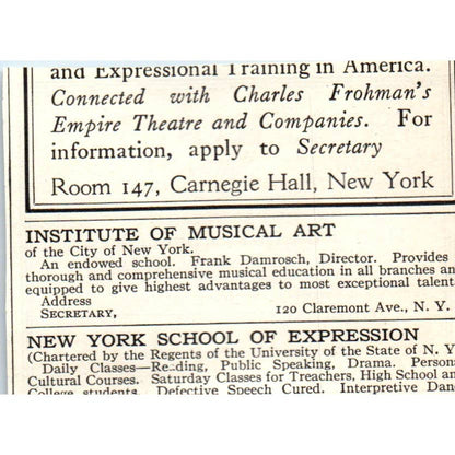 Briarcliff Edith Cooper Hartman Briarcliff Manor NY - 1921 Original Ad TJ7-S7