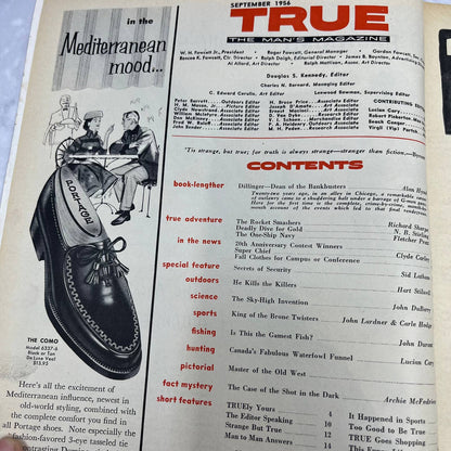 True Man's Magazine Sept 1956 Dillinger's Career in Crime Western Paintings TJ3