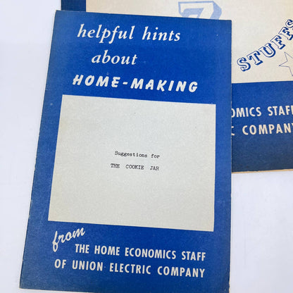 Helpful Hints About Homemaking Cookbook Lot of 10 Union Electric Co St Louis TF7