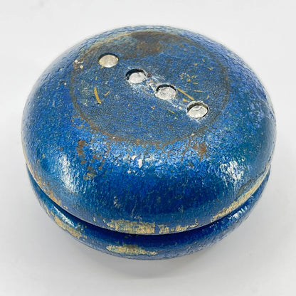 Vintage Duncan Jeweled Wooden Yo-Yo Blue w/ Rhinestones TE3-2